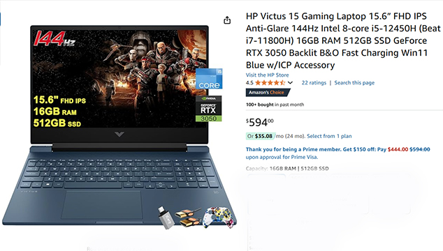 HP Victus 15 Gaming Laptop